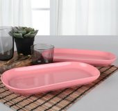 Keramika Noyan 30 cm Kayık Tabak Pembe - 1