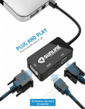 Sunline 170629 Mini DP-HDMI/VGA/DVI Dönüştürücü - 3