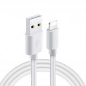 XKS 1 Metre iPhone Lightning 2 Amper Beyaz Hızlı Şarj ve Data Kablosu - 1