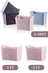 Flosoft 3 LT Organizer Saklama Kutusu, Dolap İçi Çok Amaçlı Sepet 2 ADET - 4