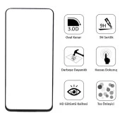 Huawei P40 Lite E 5D Seramik Tam Kaplayan Ekran Koruyucu Cam - 4
