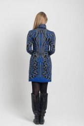Kadın SAKS TRİKO LEOPAR JAKAR ELBİSE 21K47500-11 3 - 2