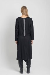 Kadın SİYAH Crop Kalıp Salaş Kesim Bluz 21K47170-99 3 - 3