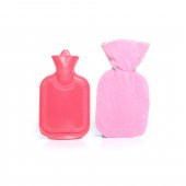 Sıcak Su Torbası,Peluş Pembe Renkli Termofor 23x15x2cm 250 ml - 2