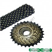 HSGL BİSİKLET ARKA 7 Lİ RUBLE DİŞLİ ZİNCİR SET - 1