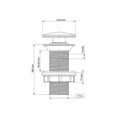 Lavabo Sifonu Clik-Clack Pup-Up Siyah Seramik Kafa Taşmasız - 2