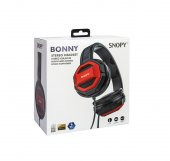 SNOPY Bonny Kırmızı 3.5 Mm Kablolu Kulaküstü Kulaklık - 4