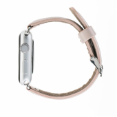 Bouletta Apple Watch Uyumlu Deri Kordon 42-44-45mm NU1 Pembe - 3