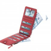 Bouletta V Wallet Deri Kadın Cüzdan V4 Kırmızı - 1