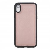 Bouletta Apple iPhone XR Uyumlu Deri Arka Kapak Pembe thumbnail 1