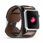 Bouletta Apple Watch Uyumlu Deri Kordon 38-40-41mm Cuff Taba - 1
