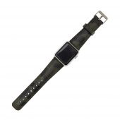 Bouletta Apple Watch Uyumlu Deri Kordon 42-44-45mm Kamuflaj Yeşil - 5