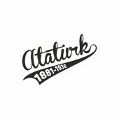 Mustafa Kemal Atatürk İmza Sticker / Araba sticker - 1