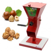 Fındık - Ceviz - Badem Kırma Makinası Kırıcı Metal Kapaklı-tahtaya Sabitlenmiş kırmızı renk - 1