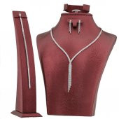 2 Sıra Çarpraz Gümüş Bayan Set - 1