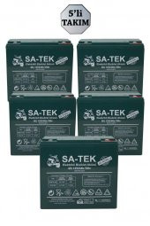 SA-TEK 5li SET 12V 24 AH AKÜ ELEKTRİKLİ MOTORSİKLET AKÜSÜ JEL AKÜ 2023  ÜRETİM - 1