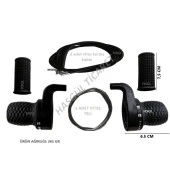 HSGL BİSİKLET SİYAH VİTES KOLU SET NOKTALI 3X7 - 2