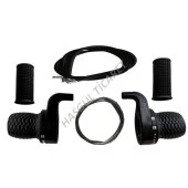 HSGL BİSİKLET SİYAH VİTES KOLU SET NOKTALI 3X7 - 4