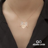 Gümüş Kalpli Kapaklı İsimli Kolye - 3
