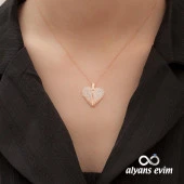 Gümüş Kalpli Kapaklı İsimli Kolye - 6