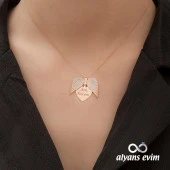 Gümüş Kalpli Kapaklı İsimli Kolye - 7