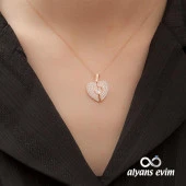 Gümüş Kalplı Açılır Kapaklı İsimli Kolye - 6