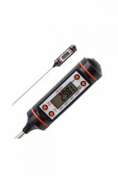 Termometre Sıvı Gıda Et Su Sıcaklık Ölçer Siyah thumbnail 1