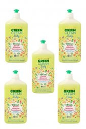 U Green Clean Organik Portakal Yağlı Baby Biberon Emzik Temizleyici 500 ml 5li set - 1