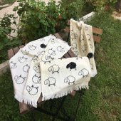 Saçaklı Mutfak El Havlusu 3lü Set Kara Kuzu 100 Pamuk - 1