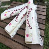 Saçaklı Mutfak El Havlusu 3lü Set Canım Annem 100 Pamuk - 3