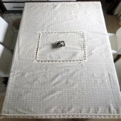 Üç Farklı Ebat Dantelli Masa Örtüsü 160 X 220 cm  100 Pamuk - 2