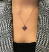 STELA MOR TAŞLI KAKTÜS KOLYE - 3