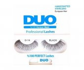 Duo Takma Kirpik 100 Doğal ve Siyah Görünüm D-14 - 1