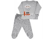 Erkek Bebek 0-3 Ay Yenidoğan Kruvaze Books Patikli Bulutlu Gözlüklü 2li Takım-15123 - 3