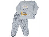 Erkek Bebek 0-3 Ay Yenidoğan Kruvaze Books Patikli Bulutlu Gözlüklü 2li Takım-15123 - 4