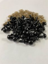 Amigurumi Vidalı Göz 10 mm Siyah 50 Çift (100) Adet - 1