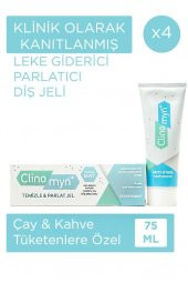 Clinomyn Fresh Temizleme Parlatma Jel Diş Beyazlatan ve Parlatan Diş Macunu 75 ml x 4 Adet - 1