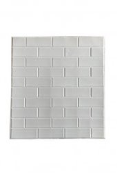 Renkli Duvarlar Nw63 Beyaz 3D Sade Tuğla Kendinden Yapışkanlı Duvar Paneli 6 Adet thumbnail 2