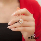 Gümüş Papatya 2 İsimli Kolye - 4