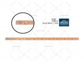 Kaliteli PİMLİ (TSEK ONAYLI) Ahşap MANİFATURA Cetveli (Ön / Arka yüzü 100cm) - 1