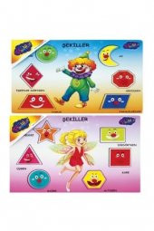 Ahşap Bul-tak Oyuncak 2li Şekiller Seti, Eğitici Oyuncak Bultak - 1