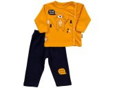 Erkek Bebek 0-3 Ay Yenidoğan Kruvaze Bear Patiksiz 2li Takım-15130 - 3