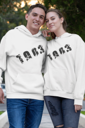 Sevgili Kombini BJK 01 Beyaz Kapşonlu Sweatshirt - Tek Ürün Fiyatıdır. - 1