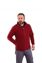 ESER - Fermuarlı Polar Mont - Bordo thumbnail 1