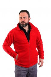 ESER - Fermuarlı Polar Mont - Kırmızı - 1