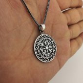 Vegvisir Pusulası Denizci Gümüş Kolye - 2