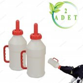 Buzağı Biberon Dana Süt Biberonu 2.5 Litre 2 Adet Büyükbaş İnek Sığır Yavrusu İçin - 1