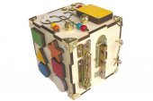 Küp Aktivite Tahtası Montesori Eğitici Oyuncak 19x19x19cm Busy Board - 2
