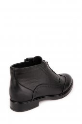 Kadın Siyah Hakiki Deri Bot-Z060 - 5