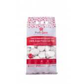 Pum Lava Beyaz Saf Yıkanmış Tozsuz Mangal Taşı, Mangal Ponzası Lav Taşı 3-6 CM - 2